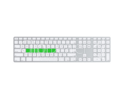 keyboard with text