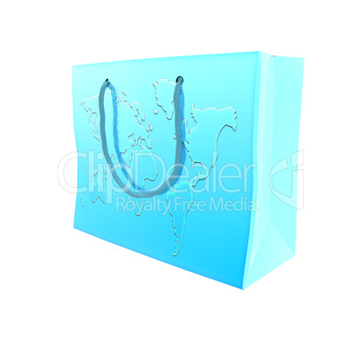 presents and gifts bag isolated on a white