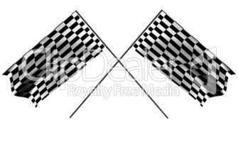 racing flag isolated on a white