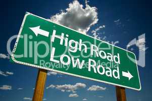 High Road, Low Road  - Road Sign