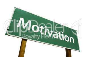 Motivation Road Sign with Clipping Path