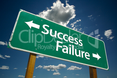 Success and Failure Road Sign