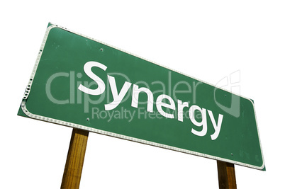 Synergy Road Sign with Clipping Path
