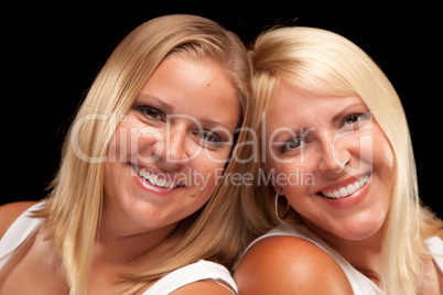 Two Beautiful Smiling Sisters Portrait