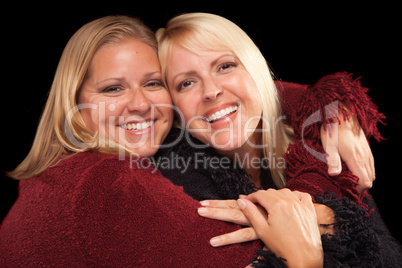 Two Beautiful Smiling Sisters Portrait