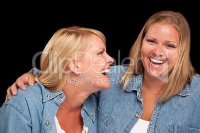 Two Beautiful Sisters Laughing