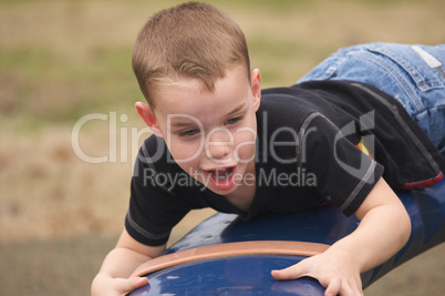 Adorable Child Playing at the Playground