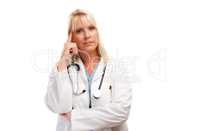 Serious Female Blonde Doctor