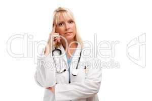 Serious Female Blonde Doctor