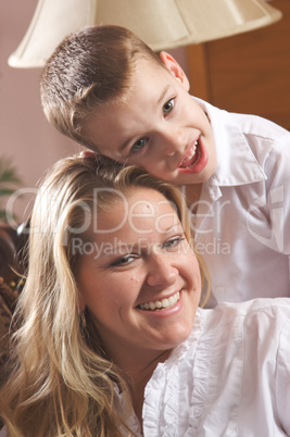 Young Mother and Son