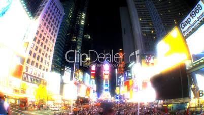 Time Square, Zeitraffer bei Nacht