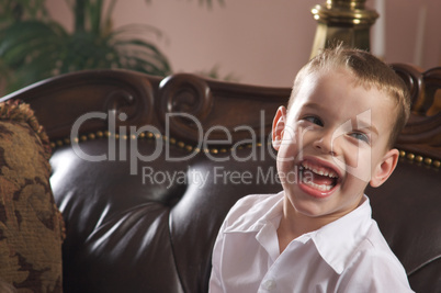 Adorable Young Boy Smiles