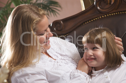 Young Mother and Daughter