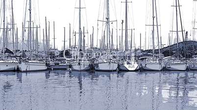 Hafen mit Booten