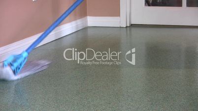 Mopping Green Floor