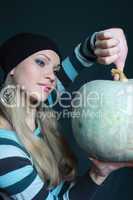 sexual blonde keeps pumpkin