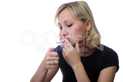 Female with a cigarette.