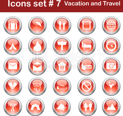 travel icons set