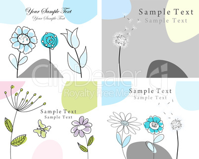 set of greeting cards