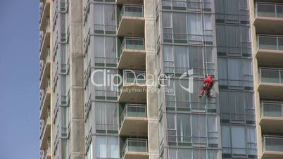 Window Washer in Red Suit