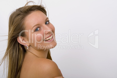 Smiling Over Her Shoulder
