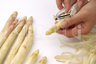 Spargel schälen - asparagus peeling 01