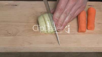 Onions cutting.