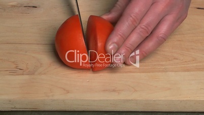 Tomato cutting.