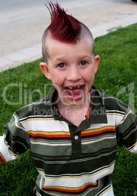 mohawked boy