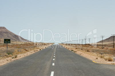 Landstraße in Namibia