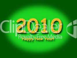 2010 Happy New Year Green