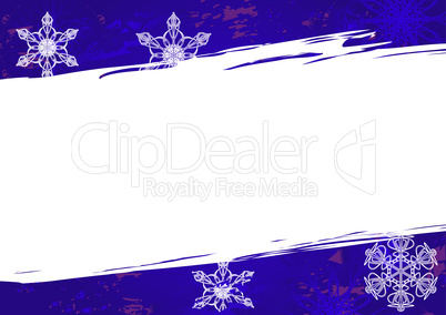 Christmas background in blue grunge colors
