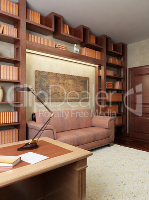 private office in ancient Greek style