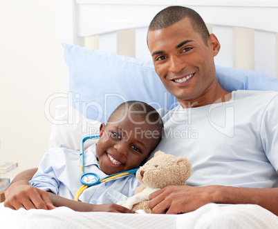 Father with his sick child