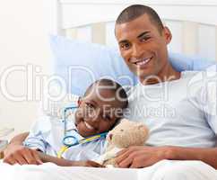 Father with his sick child