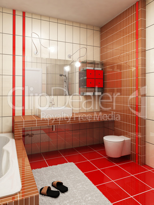 3d bathroom rendering