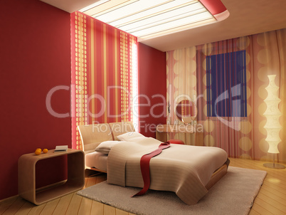 3d bedroom rendering