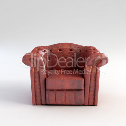 classic armchair 3D rendering