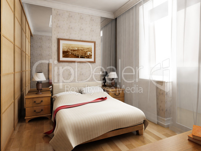 3d bedroom rendering