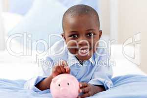 Young boy smiling at the camera