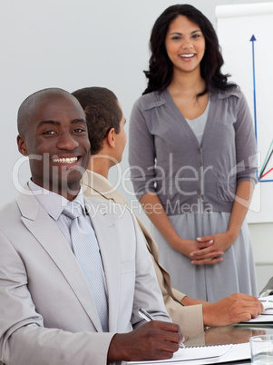 Happy Business people at a meeting