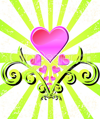 green background for valentine's day