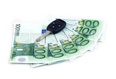 key car & hundreds euro as credit