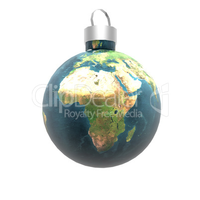 christmas ball isolated on a white