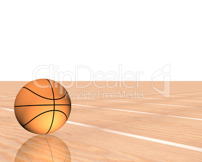 3d basketball isolated on a white