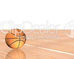 3d basketball isolated on a white