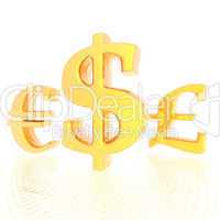 currency sign isolated on a white