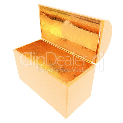 treasure chest isolated on a white