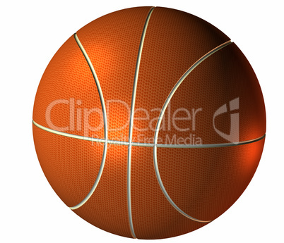 3d basket ball isolated on a white
