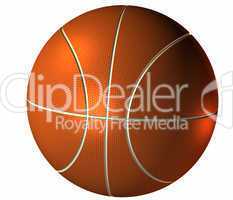 3d basket ball isolated on a white